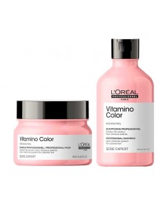 Shampoo e maschera per capelli colorati L’Oréal Kit Serie Expert Vitamino Color Resveratrol.